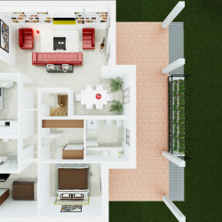 Appartamento, Rendering 3d progetto, interni